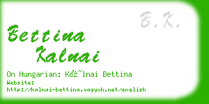 bettina kalnai business card